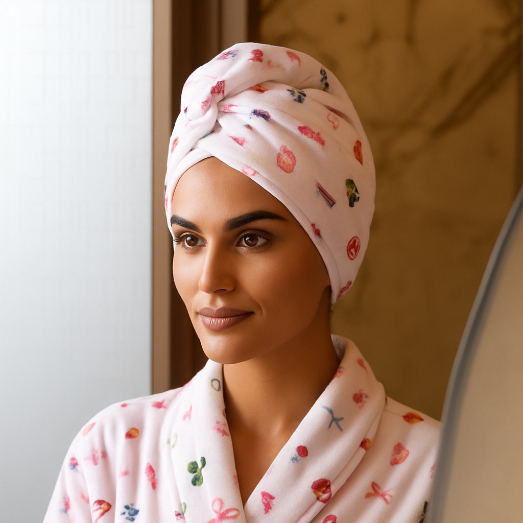 Morning Bliss Microfiber Hair Towel